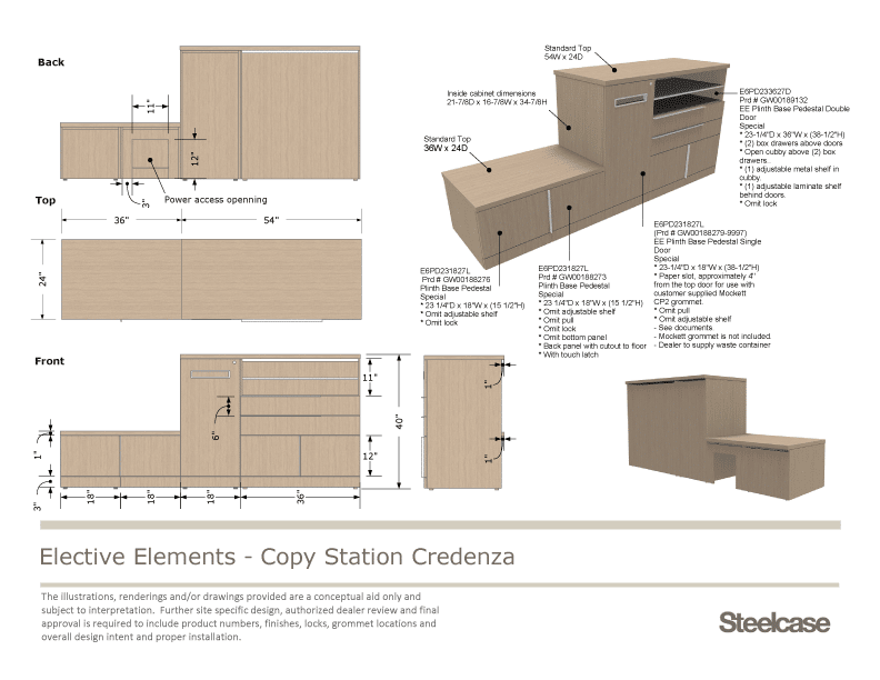 Meuble Steelcase présenation LayOut